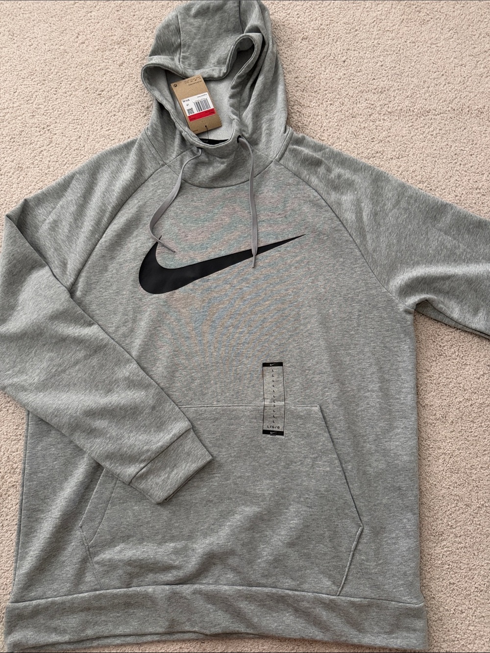 Nike Grey Hoodie with Black Swoosh